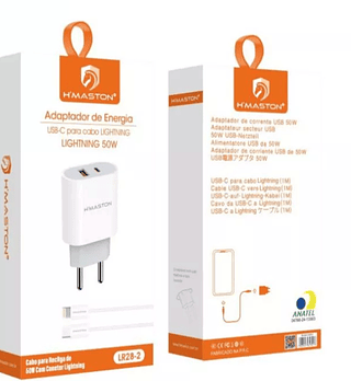 CARREGADOR HMASTON 50W PARA IOS FONTE CABO USB-C