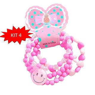 Kit 4 Pulseira Crianças Infantil