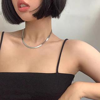 Gargantilha Colar cordão aço prata Feminina