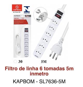 Extensao FILTRO DE LINHA 5TOMATA 5M kapbom