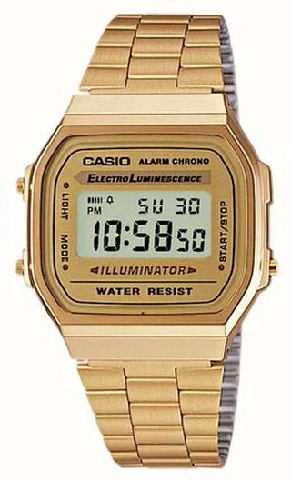 Relógio CASIO DOURADO FUNDO DOURADO Unissex Feminino Masculino Digital