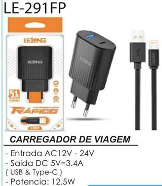 CARREGADOR LELONG 5.1A IOS LE-291FP