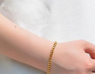 pulseira cordão Masculino Dourado baiano de aço inox