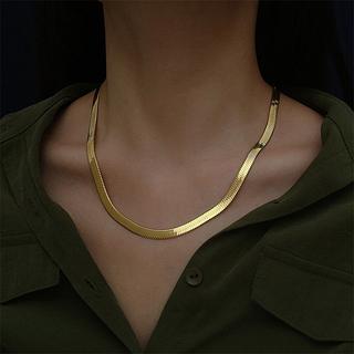 Gargantilha Colar cordão aço dourado Feminina