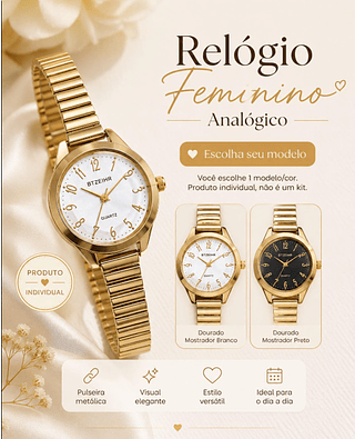 3PCS Relógio Feminino