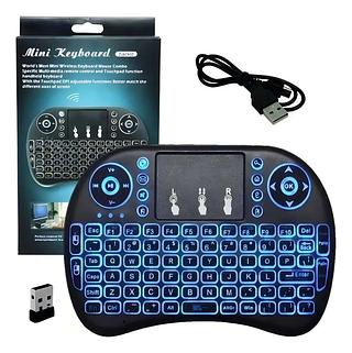 Mini Teclado Wireless Touchpad Mini Keyboard QWERTY Multicolor