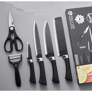 Kit 6 Peças Conjunto de Faca PRETO